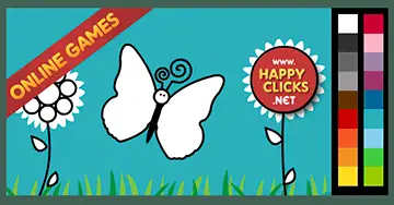 Online Coloring games for Toddlers and Preschoolers. Painting Butterflies. Free and fun!