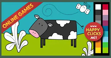 Painting game for toddlers: The cow
