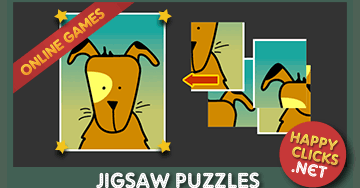 4 pieces jigsaw puzzles for children: Dog