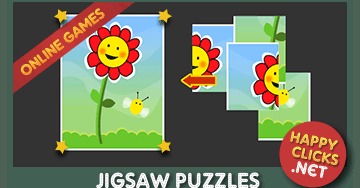 Play Flower Puzzle online for free, 4 pieces jigsaw puzzle for children