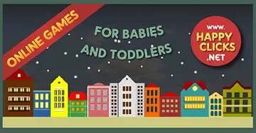 Free online learning game for babies and toddlers: The city