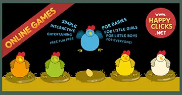 Games for Toddlers and Babies: Chickens. Online educational games