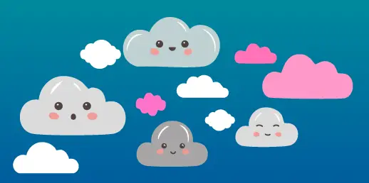 Free educational games for babies and 2-5 years old: Clouds